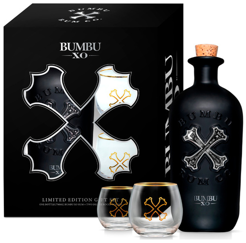 RHUM BUMBU XO 40% 70CL COFFRET 2 VERRES