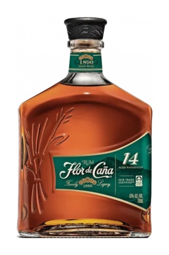 RHUM NICARAGUA FLOR DE CANA 14 ANS 43% 70CL
