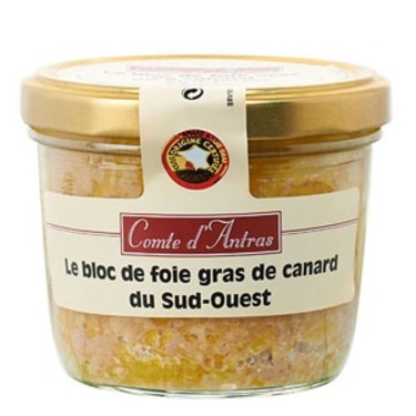 Bloc De Foie Gras De Canard Sud Ouest Conserve Verrine 180g